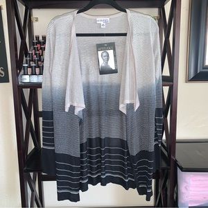 NWT Attitudes By Renee Open Front Cascading Cardigan